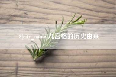 金华九宫格的历史由来