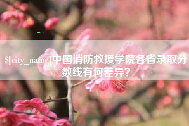 金华中国消防救援学院各省录取分数线有何差异？