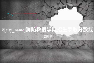 金华消防救援学院招生录取分数线2019