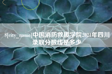 金华中国消防救援学院2021年四川录取分数线是多少