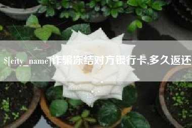金华诈骗冻结对方银行卡,多久返还