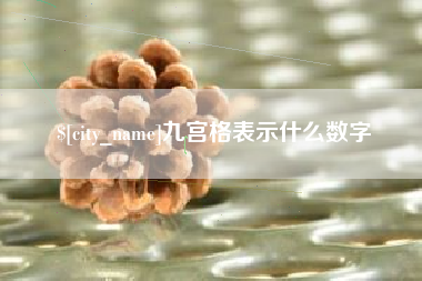 金华九宫格表示什么数字