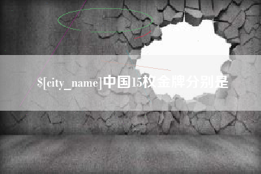 金华中国15枚金牌分别是
