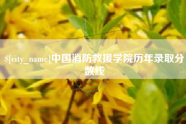 金华中国消防救援学院历年录取分数线