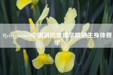 金华中国消防救援学院招生身体要求