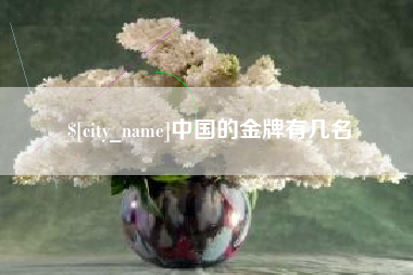 金华中国的金牌有几名