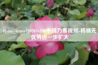 金华20204x100米接力赛视频-将领先优势进一步扩大