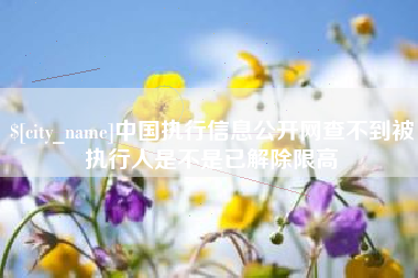 金华中国执行信息公开网查不到被执行人是不是已解除限高