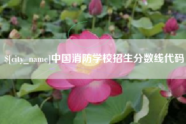 金华中国消防学校招生分数线代码