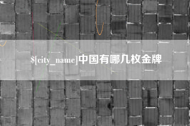 金华中国有哪几枚金牌