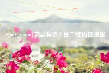 金华中国消防平台二维码在哪里