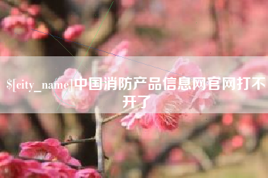 金华中国消防产品信息网官网打不开了