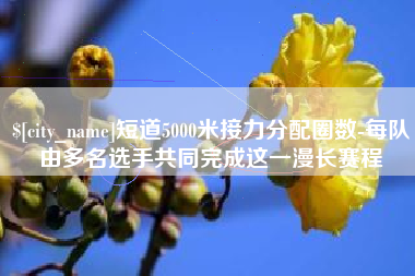 金华短道5000米接力分配圈数-每队由多名选手共同完成这一漫长赛程