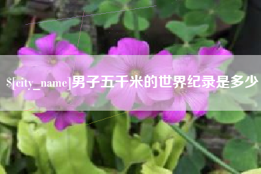 金华男子五千米的世界纪录是多少