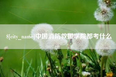 金华中国消防救援学院都考什么