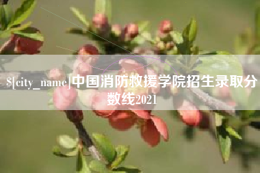 金华中国消防救援学院招生录取分数线2021