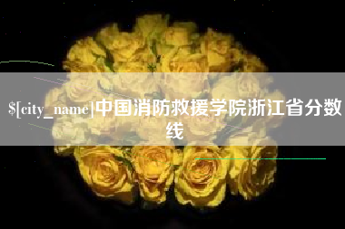 金华中国消防救援学院浙江省分数线