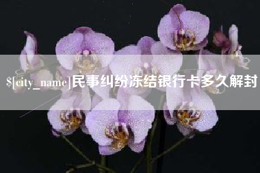 金华民事纠纷冻结银行卡多久解封