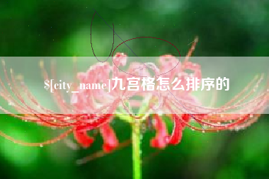金华九宫格怎么排序的