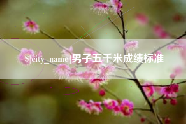 金华男子五千米成绩标准