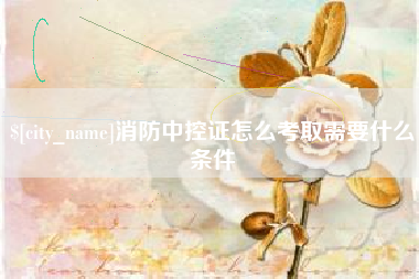 金华消防中控证怎么考取需要什么条件