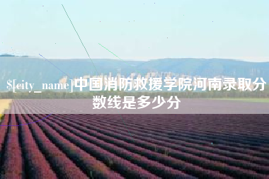 金华中国消防救援学院河南录取分数线是多少分