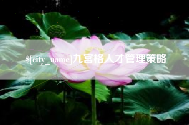 金华九宫格人才管理策略