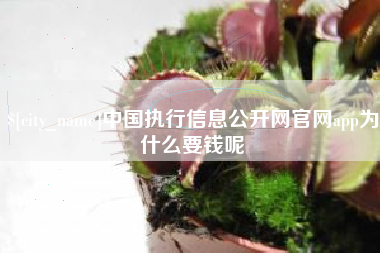 金华中国执行信息公开网官网app为什么要钱呢