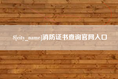 金华消防证书查询官网入口