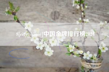 金华中国金牌排行榜2024