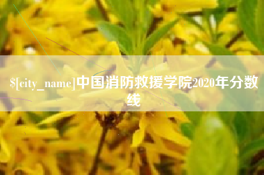 金华中国消防救援学院2020年分数线
