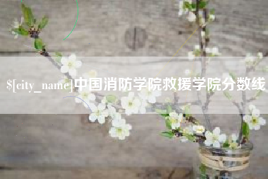 金华中国消防学院救援学院分数线